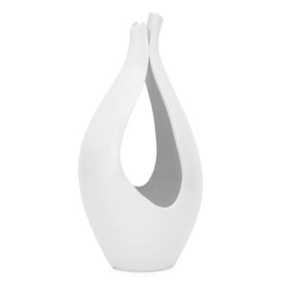 Kira Wide Vase - White