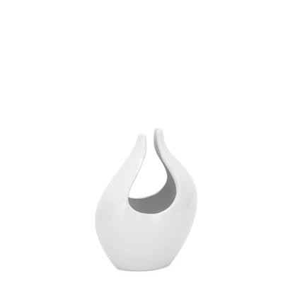 Kira Short Vase - White
