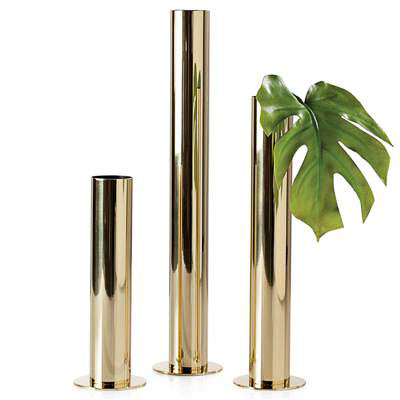 Pipe Vases Set of 3 - Gold