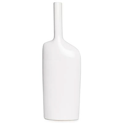 Alba Long Neck Tall Vase - White