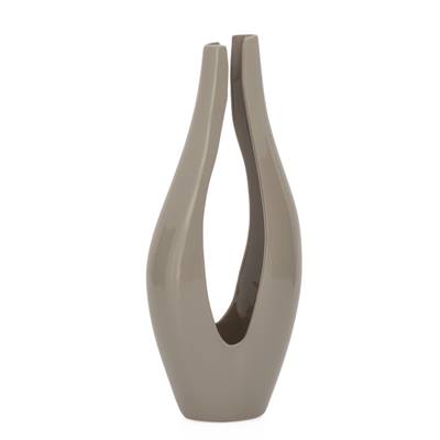 Kira Slim Vase - Warm Grey