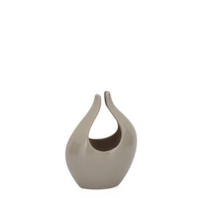 Kira Short Vase - Warm Grey